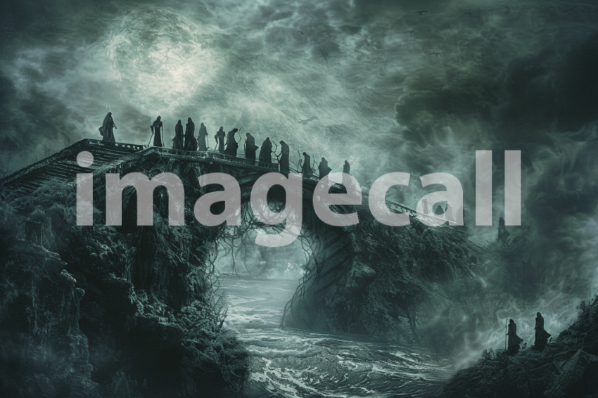 Cspreeti A haunted bridge surrounded by a chorus of ghostly w 327516e4 370e 4723 8961 7229e44833fb 1