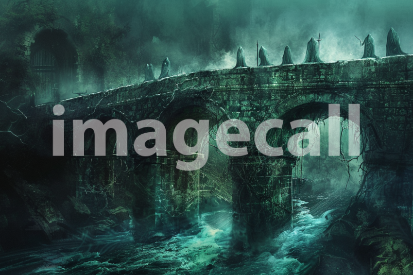 Cspreeti A haunted bridge surrounded by a chorus of ghostly w 327516e4 370e 4723 8961 7229e44833fb 2