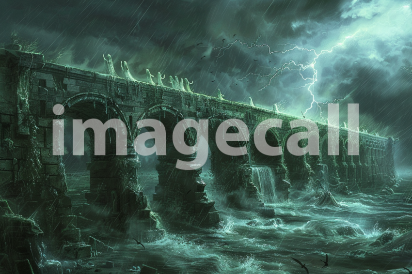 Cspreeti A haunted bridge engulfed in an eternal storm where  78d06519 5b46 42e6 9a5a cc72937419cb 2
