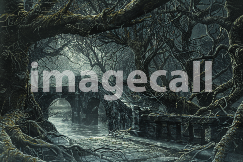 Cspreeti A haunted bridge surrounded by twisted trees that se 6db41a3a 7bfb 455a ab08 03f8ebe09240 0