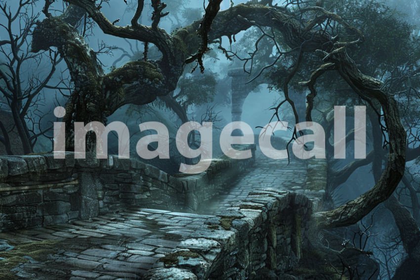 Cspreeti A haunted bridge surrounded by twisted trees that se 6db41a3a 7bfb 455a ab08 03f8ebe09240 3