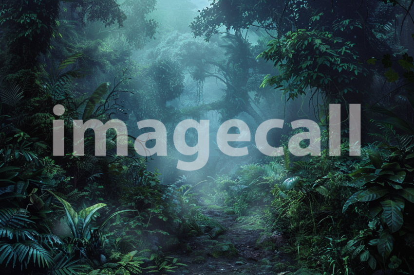 Cspreeti A haunted jungle surrounded by a spectral mist that  d9550016 e72a 4b91 a266 9b684f7b3f95 2