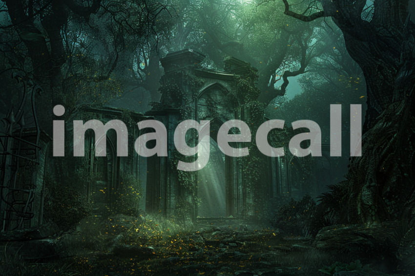 Cspreeti A haunted jungle surrounded by towering trees that s c72b53d0 ade8 474c 9b8a 99675623fb58 3