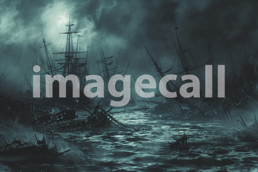 Cspreeti A haunted sea coast surrounded by a forest of ghostl 8f66bb04 1a5a 4b16 a603 00e5b04710e5 2