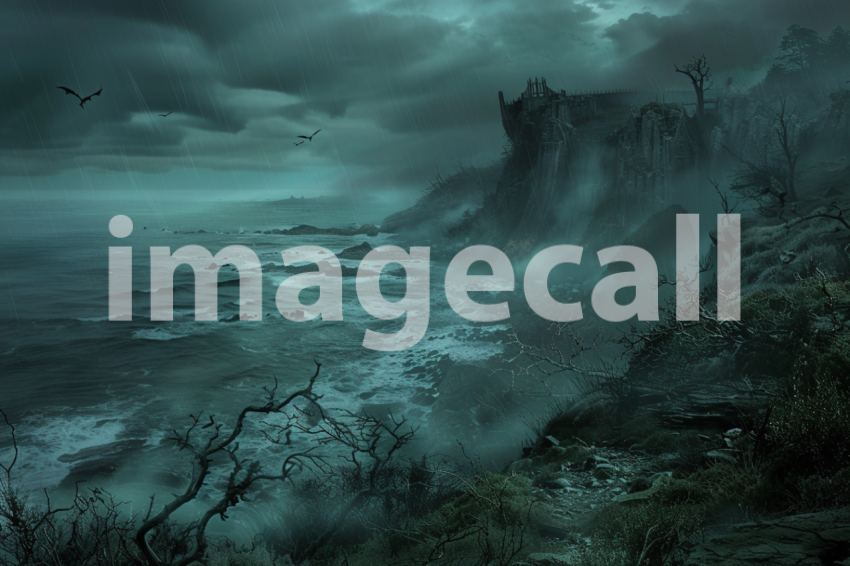 Cspreeti A haunted sea coast surrounded by ghostly mists that 350c1adb e8d8 4ea3 9aef 3c0053d19cbc 2