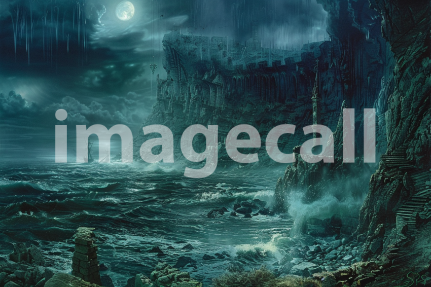 Cspreeti A haunted sea coast surrounded by ghostly mists that 350c1adb e8d8 4ea3 9aef 3c0053d19cbc 1