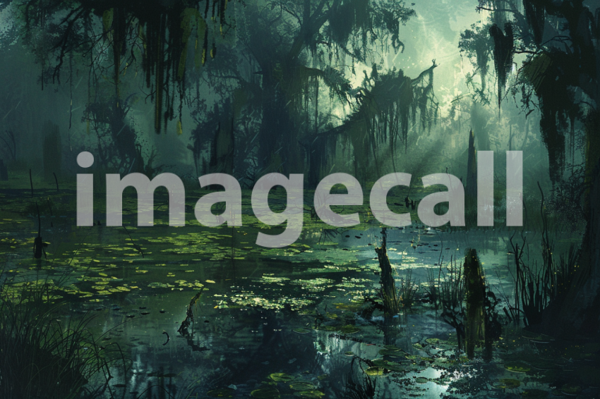 Cspreeti A haunted swamp enveloped in an eerie silence broken dcb11c34 7e7c 464e 9715 57179d3acfe5 0