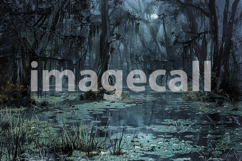 Cspreeti A haunted swamp enveloped in an eerie silence broken dcb11c34 7e7c 464e 9715 57179d3acfe5 1