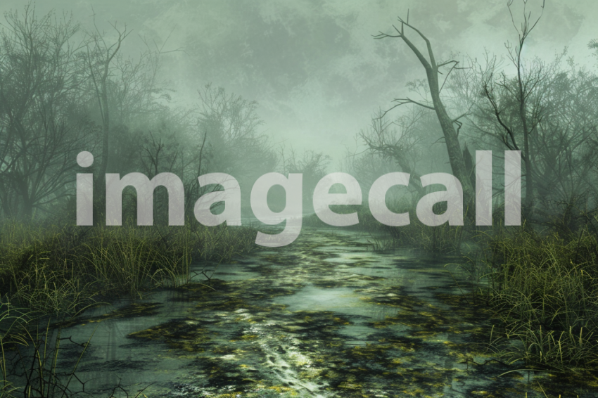 Cspreeti A haunted swamp surrounded by eerie fog that never d 7f580222 80a9 4703 b06c 27c15434d7c2 2