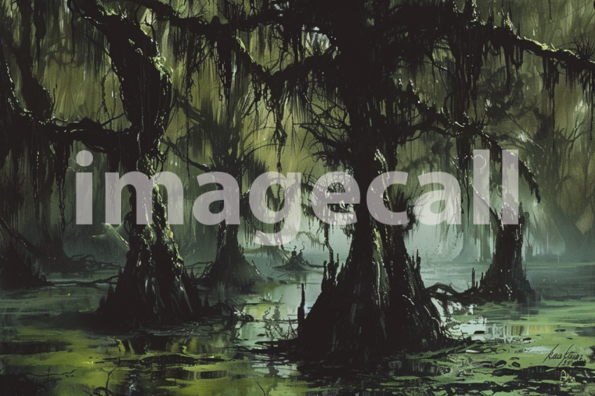 Cspreeti A haunted swamp surrounded by gnarled cypress trees  a0c7e734 f4d2 488b ad92 2f45afd80423 3