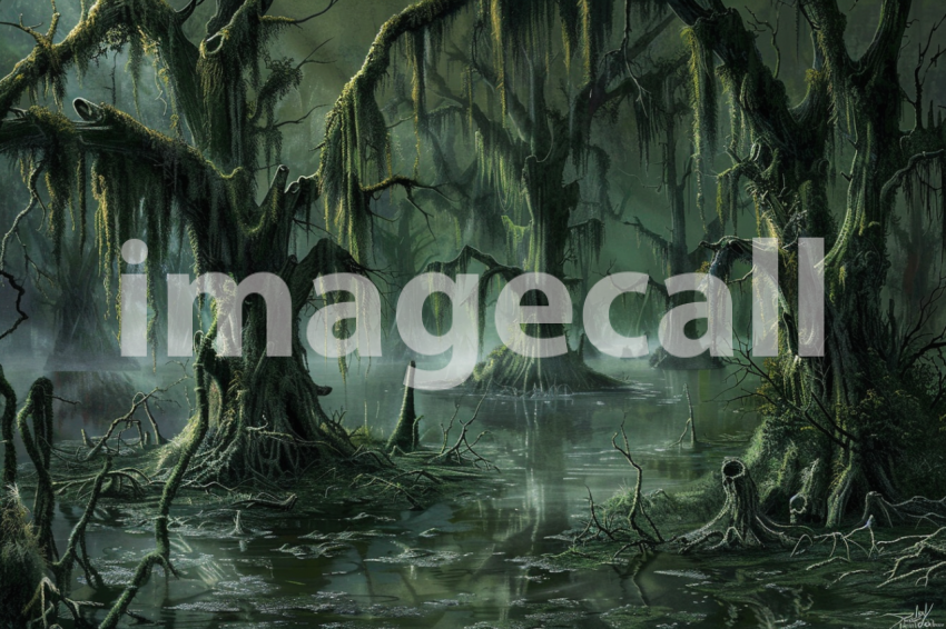 Cspreeti A haunted swamp surrounded by gnarled cypress trees  a0c7e734 f4d2 488b ad92 2f45afd80423 2