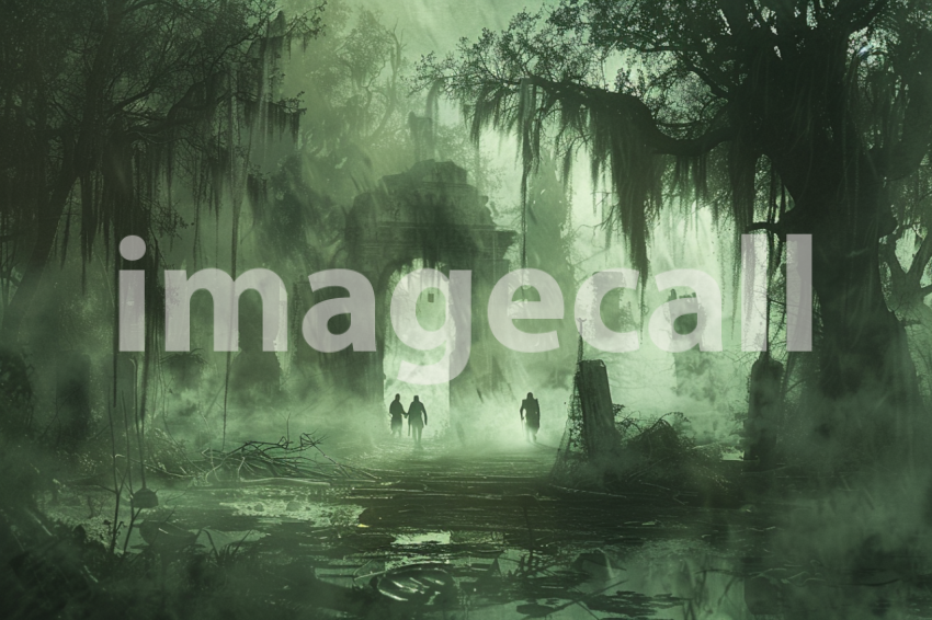 Cspreeti Ghostly cries fill the haunted swamps mists the soun 32944d24 6341 41be ac08 8ad6d66d58f5 0