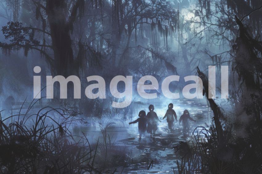 Cspreeti Ghostly cries fill the haunted swamps mists the soun 32944d24 6341 41be ac08 8ad6d66d58f5 2