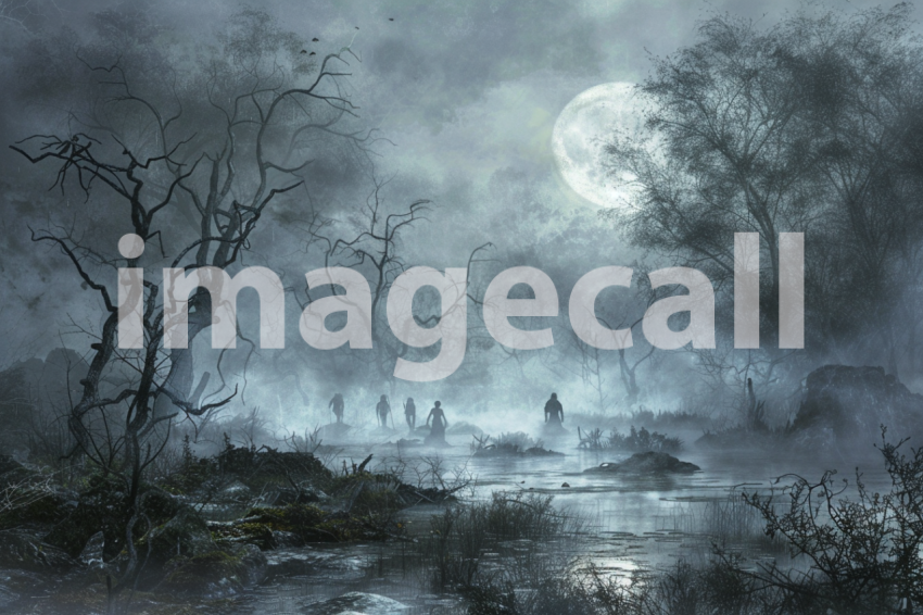 Cspreeti Ghostly cries fill the haunted swamps mists the soun 32944d24 6341 41be ac08 8ad6d66d58f5 3