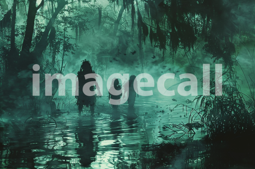 Cspreeti Ghostly cries fill the haunted swamps mists the soun 32944d24 6341 41be ac08 8ad6d66d58f5 1