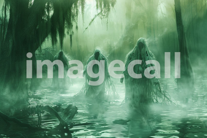Cspreeti Ghostly figures move through the haunted swamps mist 661d311e 0dec 4c7e be35 27d562306e79 1