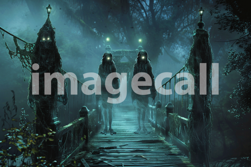 Cspreeti Ghostly figures stand guard at each end of the haunt b5f7d4fd d6e8 4eae 86a0 ffbd2898538e 2