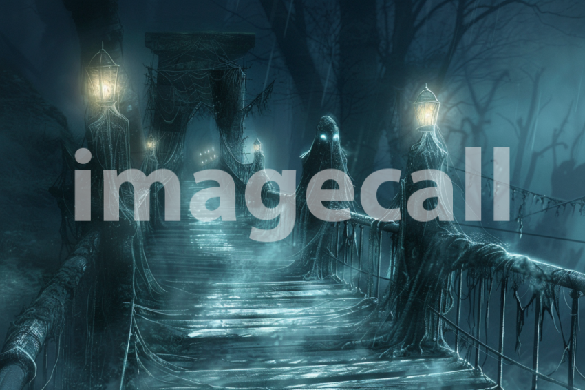 Cspreeti Ghostly figures stand guard at each end of the haunt b5f7d4fd d6e8 4eae 86a0 ffbd2898538e 3