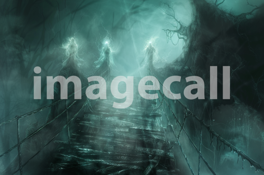 Cspreeti Ghostly figures stand guard at each end of the haunt b5f7d4fd d6e8 4eae 86a0 ffbd2898538e 0