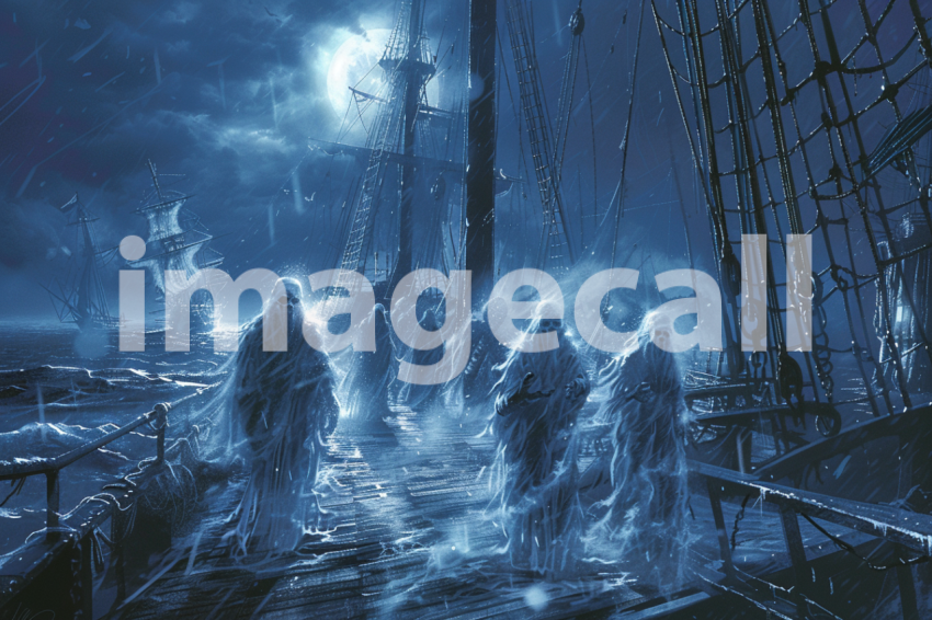 Cspreeti Ghostly figures walk the haunted ships deck at midni ef3764bd 2832 41ae 8f41 403f16579b65 0