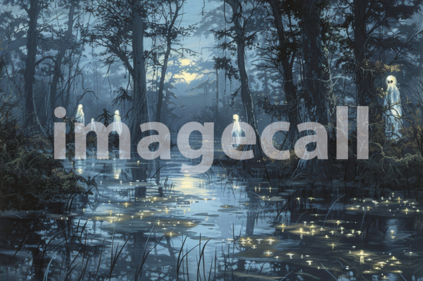 Cspreeti Ghostly lights dance on the haunted swamps surface t 9aa858b7 f454 4128 85d6 0325e37717c9 0