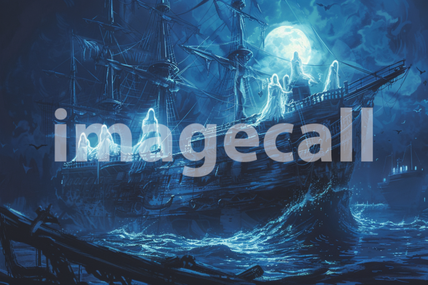 Cspreeti Ghostly lights dance on the haunted ships deck the r 66bcb359 2a00 4c64 afe5 0658031a3950 2