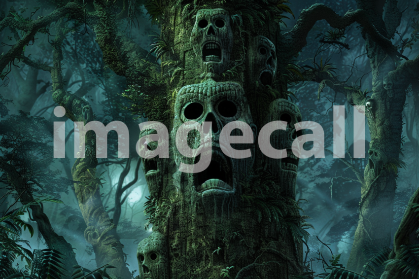 Cspreeti The haunted jungles ancient totem pole is adorned wi ce7d8125 4d0e 41bf b629 3355d24f6427 1