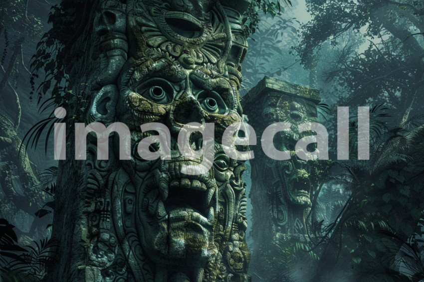 Cspreeti The haunted jungles ancient totem pole is adorned wi ce7d8125 4d0e 41bf b629 3355d24f6427 0