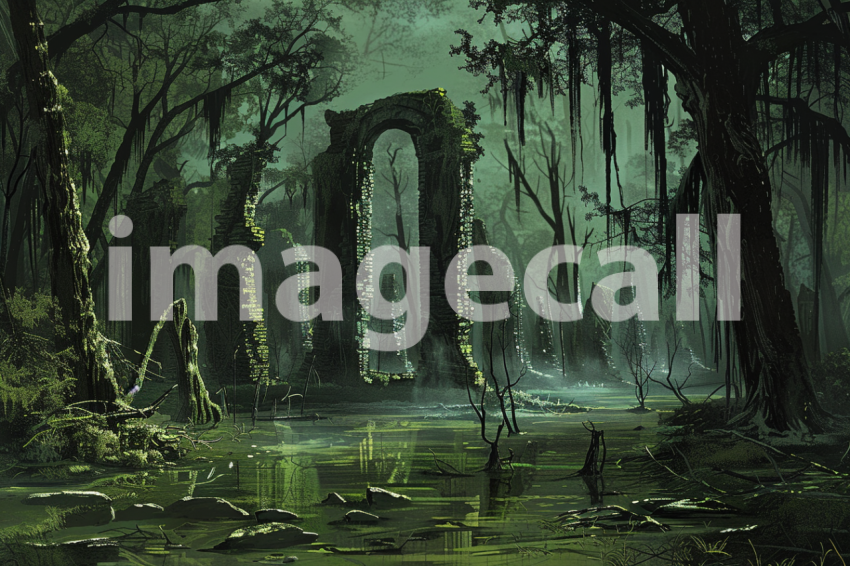 Cspreeti The haunted swamps ancient ruins are half submerged  74672bd6 3483 4028 ac1c 0d0fbd2c66a0 1