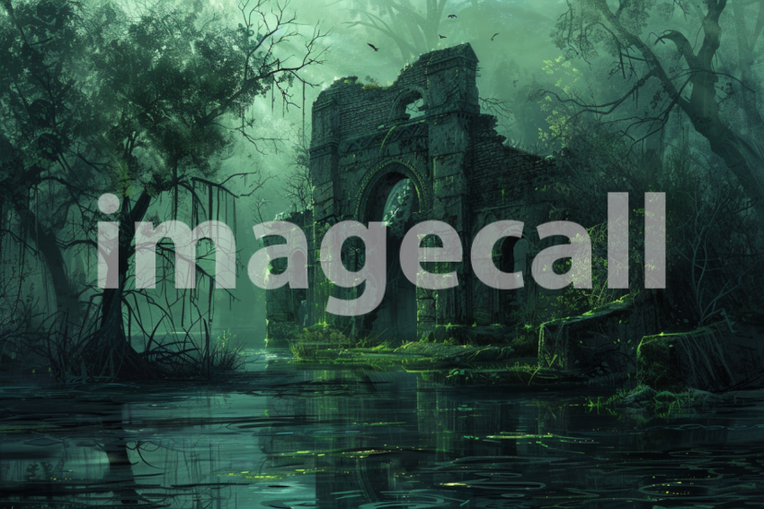 Cspreeti The haunted swamps ancient ruins are half submerged  74672bd6 3483 4028 ac1c 0d0fbd2c66a0 3