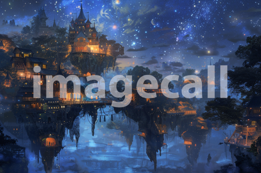 Cspreeti A village enveloped in an enchanted twilight as the  5d8989ed 47d6 401b 9b5b 9f46346499bf 2