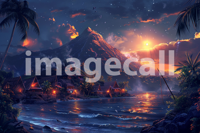 Cspreeti A village enveloped in an enchanted twilight as the  67cac8cb df3b 4ed9 962f df0f0365011b 1