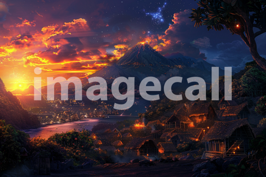 Cspreeti A village enveloped in an enchanted twilight as the  67cac8cb df3b 4ed9 962f df0f0365011b 2