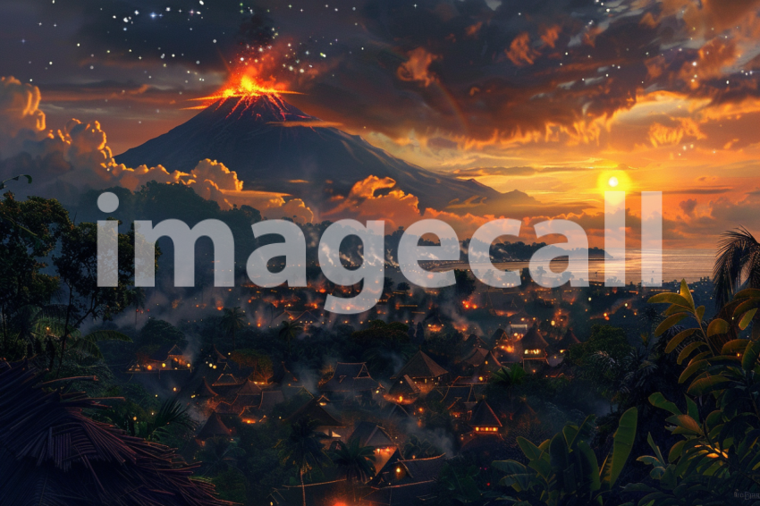 Cspreeti A village enveloped in an enchanted twilight as the  67cac8cb df3b 4ed9 962f df0f0365011b 3