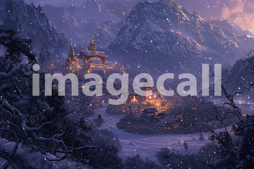 Cspreeti A village enveloped in an enchanted twilight as the  bda80346 7390 4099 a77c cf66eb9c1a15 0