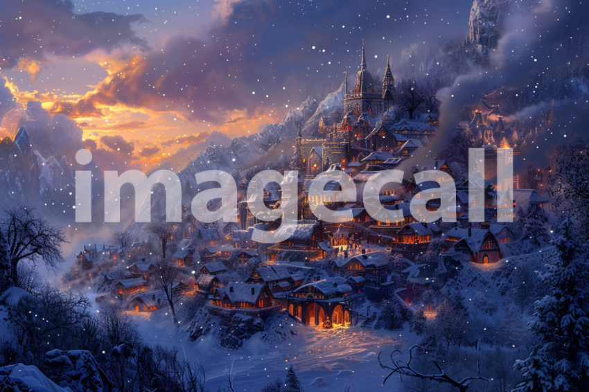 Cspreeti A village enveloped in an enchanted twilight as the  bda80346 7390 4099 a77c cf66eb9c1a15 2