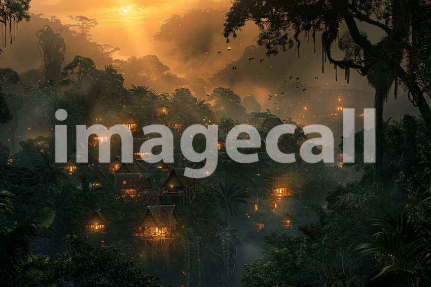 Cspreeti A village enveloped in an enchanted twilight as the  f4a5f2c5 6d43 4e47 aac2 dc90f382398b 1