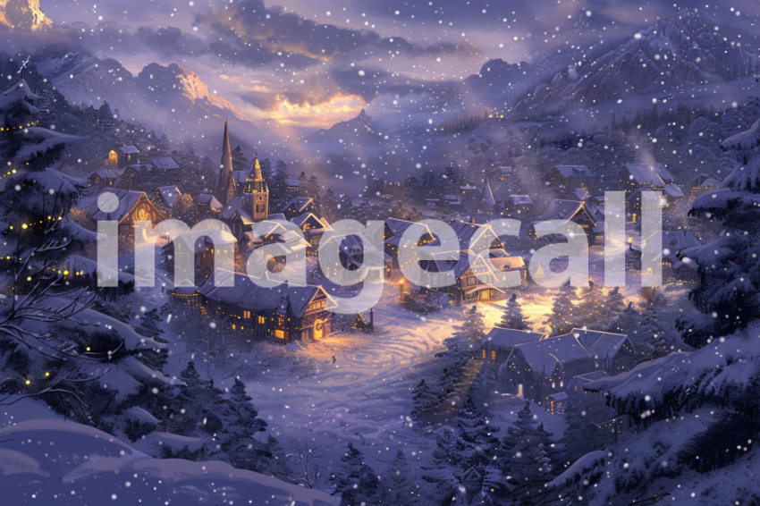 Cspreeti A village enveloped in an enchanted twilight as the  bda80346 7390 4099 a77c cf66eb9c1a15 3