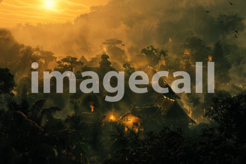 Cspreeti A village enveloped in an enchanted twilight as the  f4a5f2c5 6d43 4e47 aac2 dc90f382398b 3