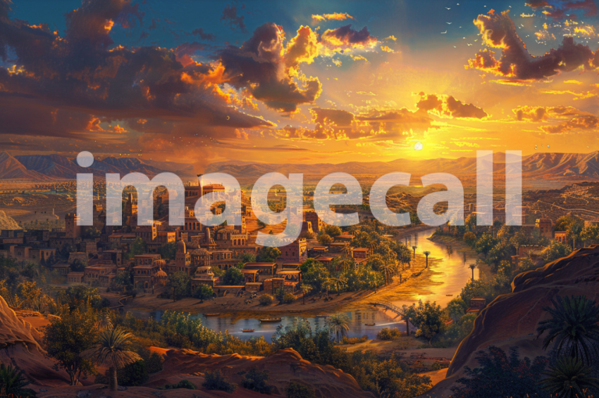 Cspreeti A village enveloped in an enchanted twilight as the  fa112d7d 2ee9 4a93 baa0 f198b2937c4f 1