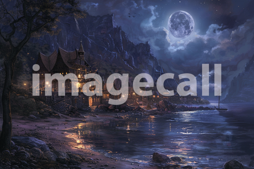 Cspreeti A village enveloped in the soft light of the full mo 29a20f75 72f0 43e2 b376 8aed9ac8a9e2 1