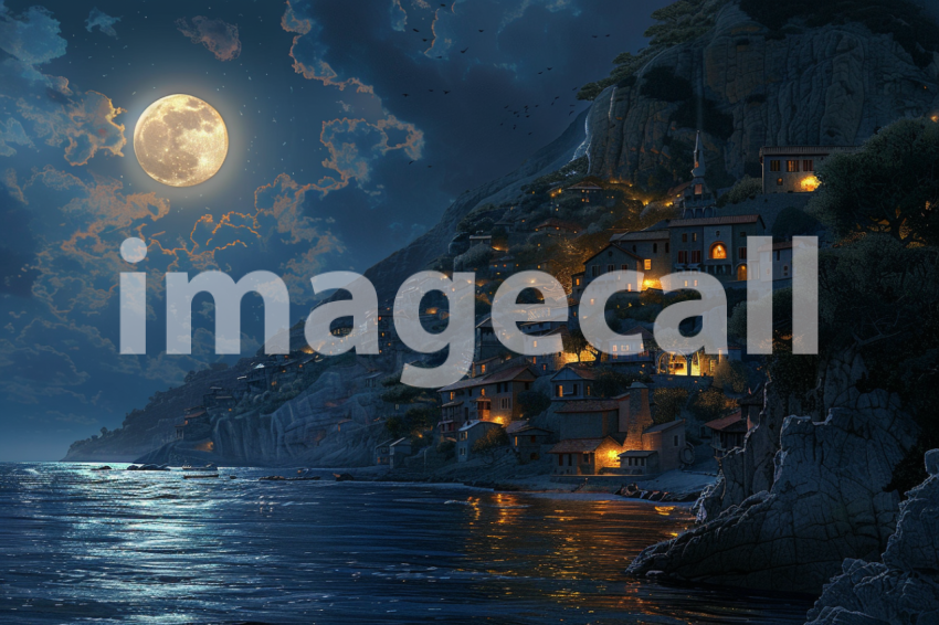 Cspreeti A village enveloped in the soft light of the full mo 29a20f75 72f0 43e2 b376 8aed9ac8a9e2 2