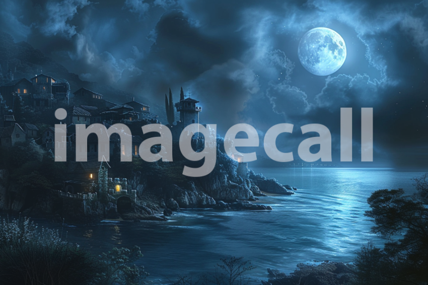 Cspreeti A village enveloped in the soft light of the full mo 29a20f75 72f0 43e2 b376 8aed9ac8a9e2 3