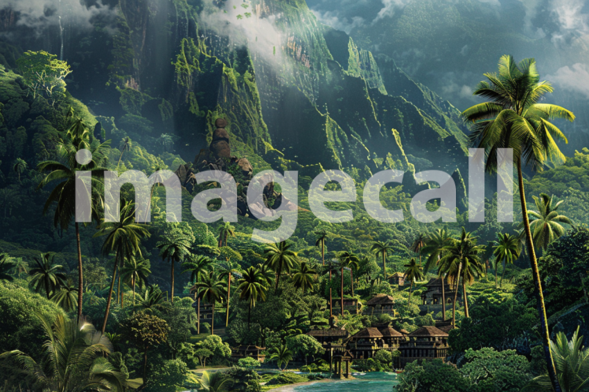 Cspreeti A village surrounded by towering palm trees and lush a415c65d d58c 462f aab5 b5cb321c7cdb 1