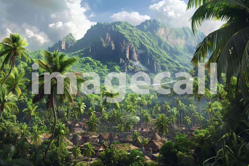 Cspreeti A village surrounded by towering palm trees and lush a415c65d d58c 462f aab5 b5cb321c7cdb 3
