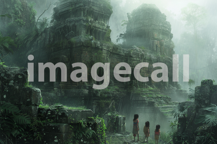 Cspreeti Children play among ancient ruins overgrown with vin 3e7ba40d 5fb1 4366 ae34 3258ff804c51 1