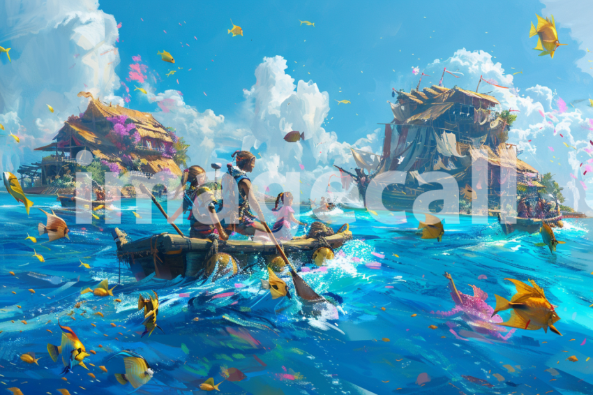 Cspreeti Children play on makeshift rafts and floating platfo 08b494de 3e98 4dd1 9bcc 3daadbc4b86b 2