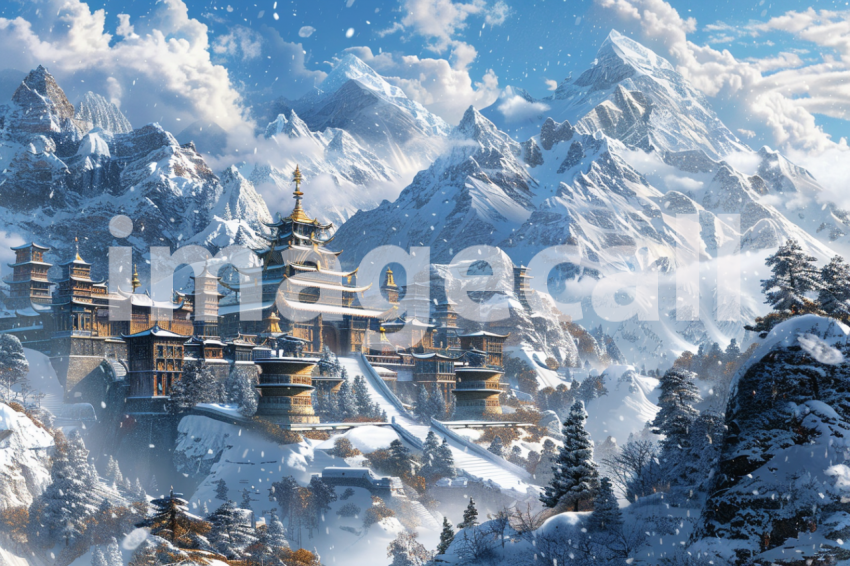 Cspreeti The village and temple nestled amidst snow covered p f2d36bac a43f 4514 b364 06bd071ce5ac 2