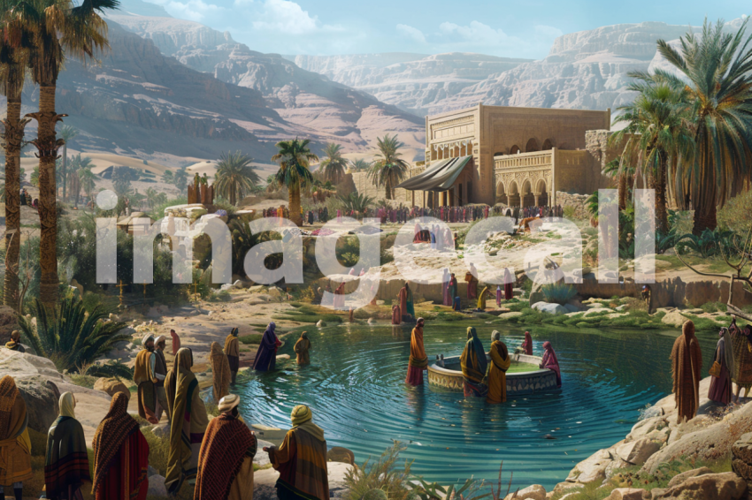 Cspreeti Villagers gather at the oasiss central well their vo 2b7d27c7 4dad 4294 a086 ea144aa9c00e 2