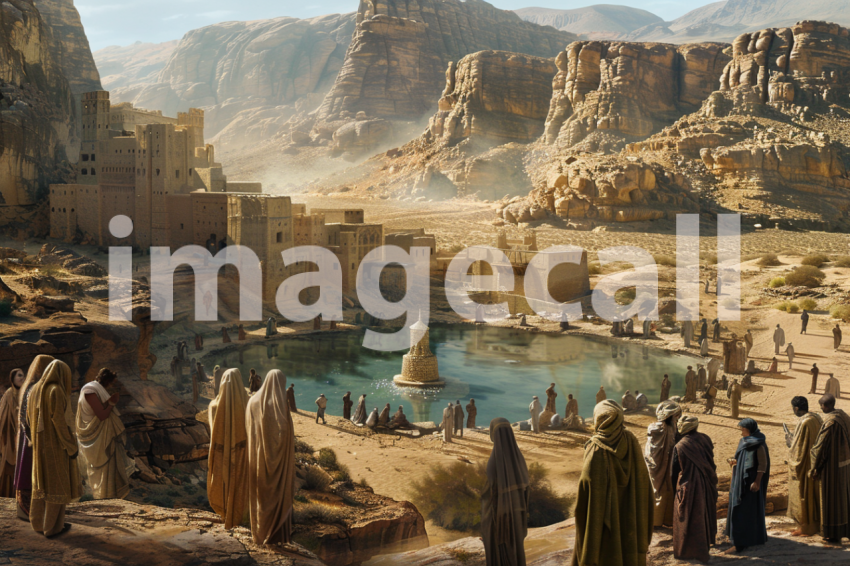 Cspreeti Villagers gather at the oasiss central well their vo 2b7d27c7 4dad 4294 a086 ea144aa9c00e 3